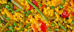 Valencian paella (rice stew)
